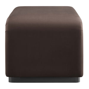 Modway Furniture Koda Performance Velvet Waterfall Ottoman - Versatile, Stylish Seating & Coffee Table for Living Rooms Black Chocolate Brown EEI-6735-BLK-CHB