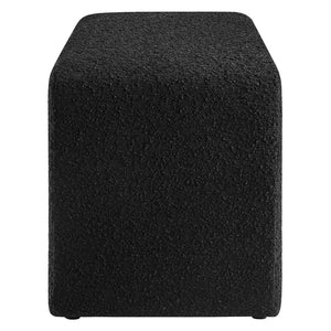 Modway Furniture Simba Boucle Waterfall Long Bench - Stylish Mid-Century Seating for Entryway or Living Room Decor Black EEI-6736-BLK