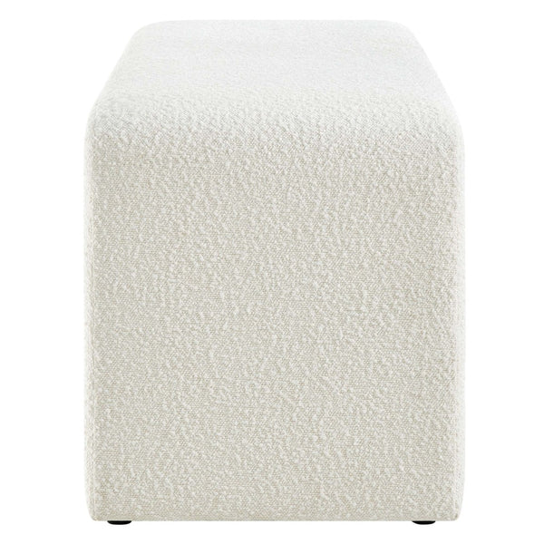 Modway Furniture Simba Boucle Waterfall Long Bench - Stylish Mid-Century Seating for Entryway or Living Room Decor Ivory EEI-6736-IVO