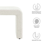 Modway Furniture Simba Boucle Fabric Waterfall Stool EEI-6737-IVO