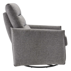 Modway Furniture Etta Upholstered Fabric Lounge Chair - Modern Swivel Design with Plush Comfort for Any Space Light Gray EEI-6738-GRY