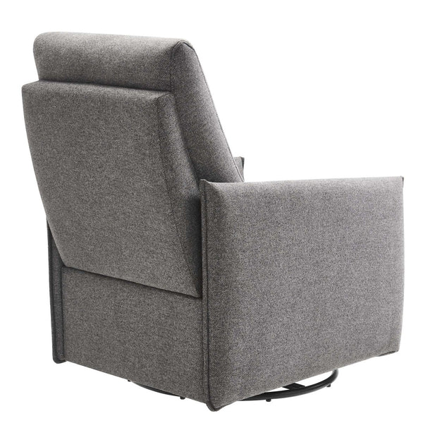 Modway Furniture Etta Upholstered Fabric Lounge Chair - Modern Swivel Design with Plush Comfort for Any Space Light Gray EEI-6738-GRY