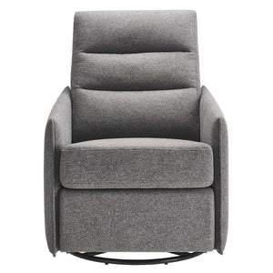 Modway Furniture Etta Upholstered Fabric Lounge Chair - Modern Swivel Design with Plush Comfort for Any Space Light Gray EEI-6738-GRY