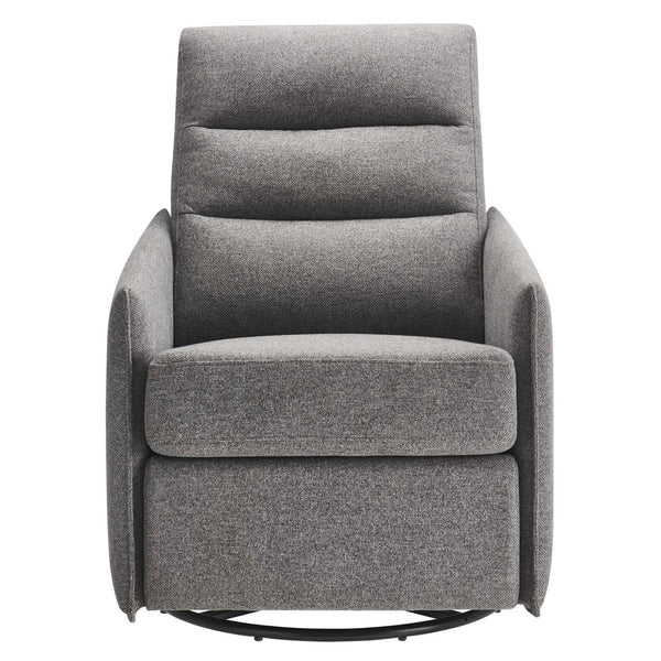Modway Furniture Etta Upholstered Fabric Lounge Chair - Modern Swivel Design with Plush Comfort for Any Space Light Gray EEI-6738-GRY
