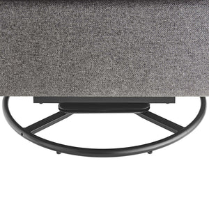 Modway Furniture Etta Upholstered Fabric Lounge Chair - Modern Swivel Design with Plush Comfort for Any Space Light Gray EEI-6738-GRY