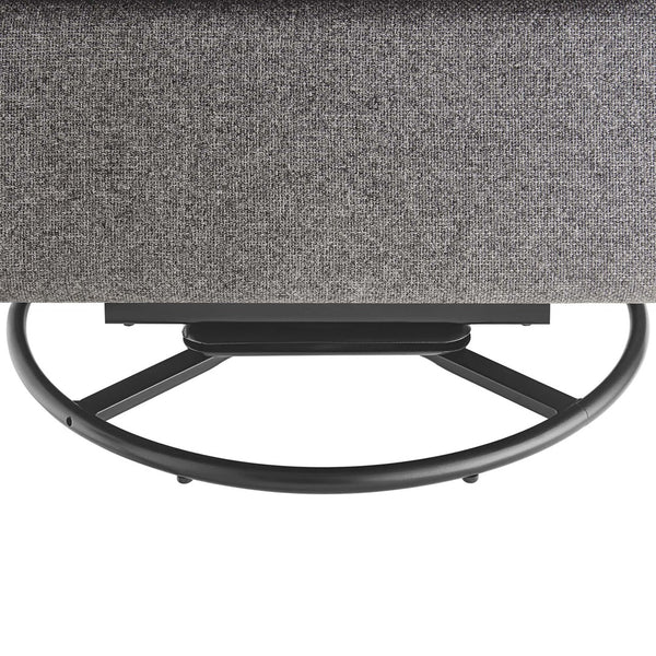 Modway Furniture Etta Upholstered Fabric Lounge Chair - Modern Swivel Design with Plush Comfort for Any Space Light Gray EEI-6738-GRY