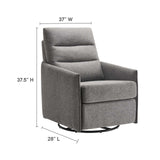Modway Furniture Etta Upholstered Fabric Lounge Chair EEI-6738-GRY