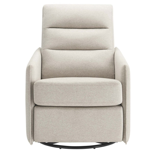 Modway Furniture Etta Upholstered Fabric Lounge Chair - Modern Swivel Design with Plush Comfort for Any Space Oatmeal EEI-6738-OAT