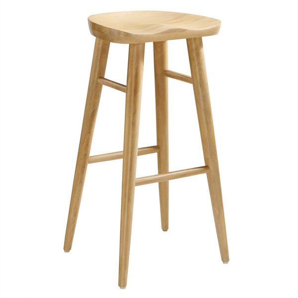 Modway Furniture Saville Backless Wood Bar Stools Set of 2 - Modern Minimalist Design for Kitchen and Bar Use Oak EEI-6740-OAK