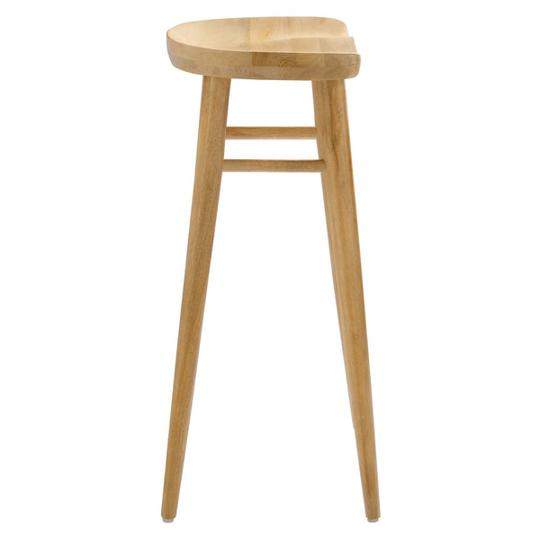 Modway Furniture Saville Backless Wood Bar Stools Set of 2 - Modern Minimalist Design for Kitchen and Bar Use Oak EEI-6740-OAK