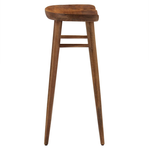 Modway Furniture Saville Backless Wood Bar Stools Set of 2 - Modern Minimalist Design for Kitchen and Bar Use Walnut EEI-6740-WAL