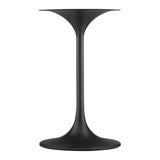 Modway Furniture Lippa 20" Round Artificial Travertine Side Table EEI-6747-BLK-TRA