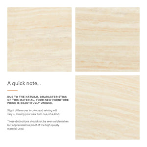 Modway Furniture Lippa 36" Round Faux Travertine Dining Table - Modern Design for Small Spaces & Daily Use EEI-6748-WHI-TRA