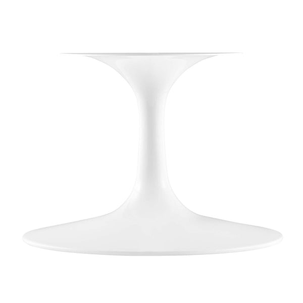 Modway Furniture Lippa 36" Round Faux Travertine Coffee Table - Modern Minimalist Design for Stylish Living Spaces EEI-6749-WHI-TRA