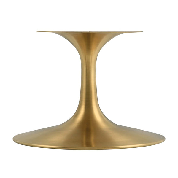 Modway Furniture Lippa 36" Round Faux Travertine Coffee Table - Modern Gold Base for Chic Living Rooms & Offices EEI-6753-GLD-TRA