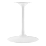 Modway Furniture Lippa 48" Round Artificial Travertine Dining Table EEI-6754-WHI-TRA