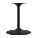 Modway Furniture Lippa 48" Round Artificial Travertine Dining Table EEI-6755-BLK-TRA