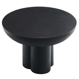 Modway Furniture Caspian Round Concrete Coffee Table EEI-6760-BLK