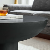 Modway Furniture Caspian Round Concrete Coffee Table EEI-6760-BLK