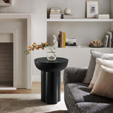 Modway Furniture Caspian Round Concrete Side Table EEI-6761-BLK