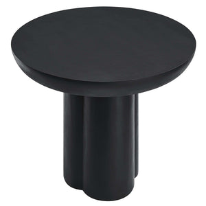Modway Furniture Caspian 40" Round Concrete Dining Table - Modern Minimalist Design for Stylish Small Spaces Black EEI-6762-BLK