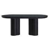 Modway Furniture Caspian 72" Oval Concrete Dining Table EEI-6764-BLK