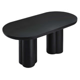 Modway Furniture Caspian 72" Oval Concrete Dining Table EEI-6764-BLK