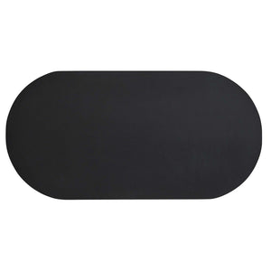 Modway Furniture Caspian 72" Oval Concrete Dining Table - Modern Sculptural Centerpiece for Stylish Entertaining Black EEI-6764-BLK