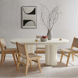 Modway Furniture Caspian 72" Oval Concrete Dining Table EEI-6764-WHI
