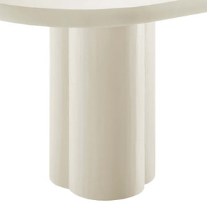 Modway Furniture Caspian 72" Oval Concrete Dining Table - Modern Sculptural Centerpiece for Stylish Entertaining White EEI-6764-WHI