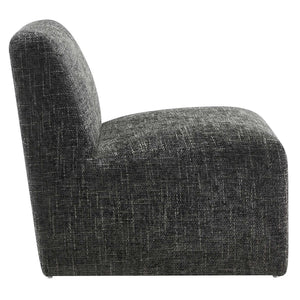 Modway Furniture Amita Chenille Upholstered Accent Chair – Modern Lounge Seat for Comfort and Style in Any Space Carbon Black EEI-6765-CAR