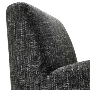 Modway Furniture Amita Chenille Upholstered Accent Chair – Modern Lounge Seat for Comfort and Style in Any Space Carbon Black EEI-6765-CAR