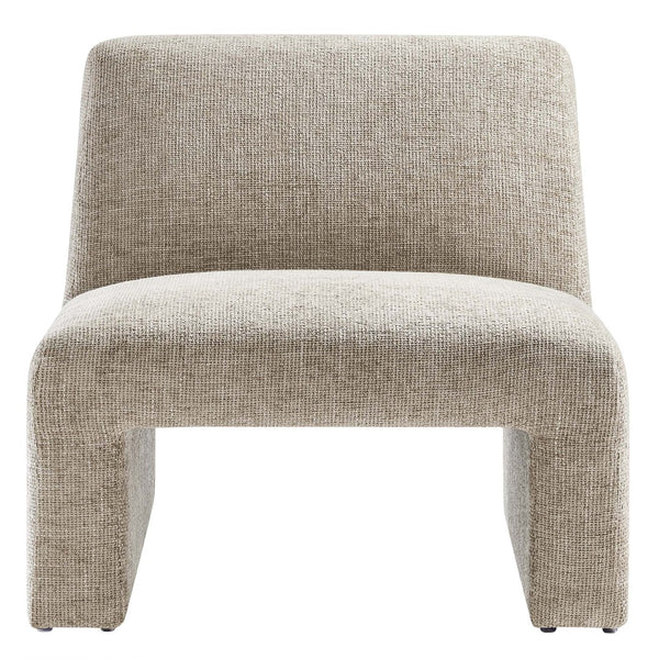Modway Furniture Amita Chenille Upholstered Accent Chair – Modern Lounge Seat for Comfort and Style in Any Space Khaki EEI-6765-KHA