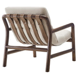 Paxton Wood Sling Chair Brown, Dune Fabric Walnut EEI-6766-DUN-WAL