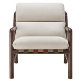 Paxton Wood Sling Chair Brown, Dune Fabric Walnut EEI-6766-DUN-WAL