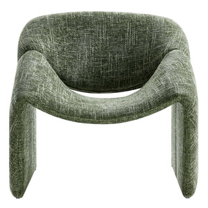 Modway Furniture Vivi Chenille Upholstered Accent Chair - Stylish Barrel Design with Comfort for Modern Interiors Basil EEI-6767-BAS