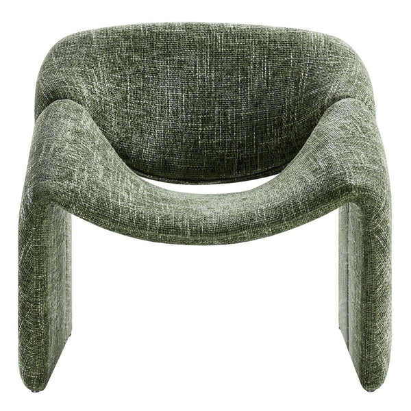 Modway Furniture Vivi Chenille Upholstered Accent Chair - Stylish Barrel Design with Comfort for Modern Interiors Basil EEI-6767-BAS