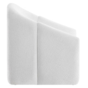 Modway Furniture Vivi Chenille Upholstered Accent Chair - Stylish Barrel Design with Comfort for Modern Interiors Frost EEI-6767-FRO