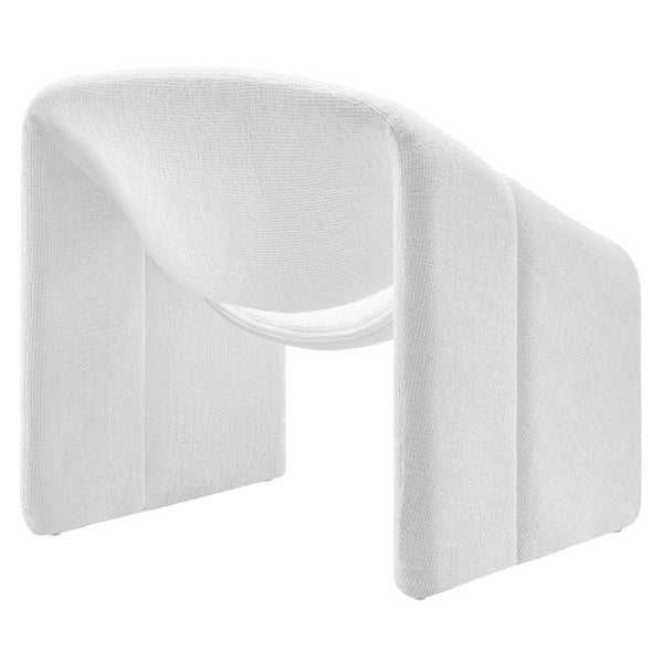 Modway Furniture Vivi Chenille Upholstered Accent Chair - Stylish Barrel Design with Comfort for Modern Interiors Frost EEI-6767-FRO