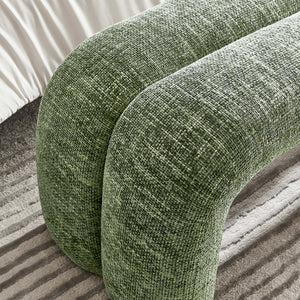 Modway Furniture Dax Chenille Upholstered Accent Bench - Elegant Modern Design for Versatile Home Decor Needs Basil EEI-6769-BAS