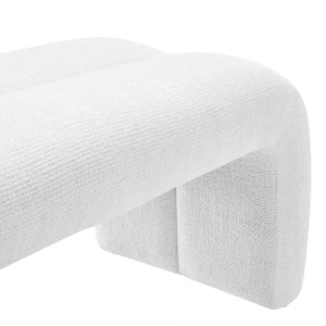 Modway Furniture Dax Chenille Upholstered Accent Bench - Elegant Modern Design for Versatile Home Decor Needs Frost EEI-6769-FRO