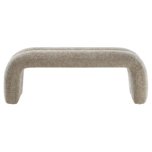 Modway Furniture Dax Chenille Upholstered Accent Bench - Elegant Modern Design for Versatile Home Decor Needs Khaki EEI-6769-KHA