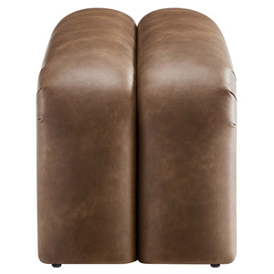 Modway Furniture Dax 50.5" Vegan Leather Accent Bench - Modern, Stylish, and Comfortable Seating for Any Room EEI-6770-BRN