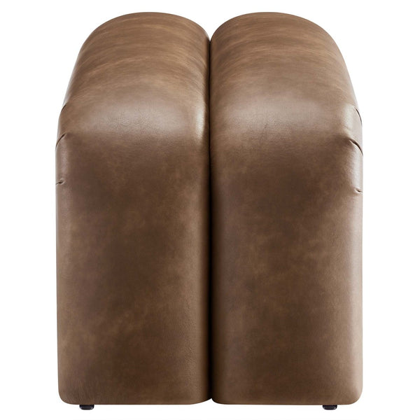 Modway Furniture Dax 50.5" Vegan Leather Accent Bench - Modern, Stylish, and Comfortable Seating for Any Room EEI-6770-BRN