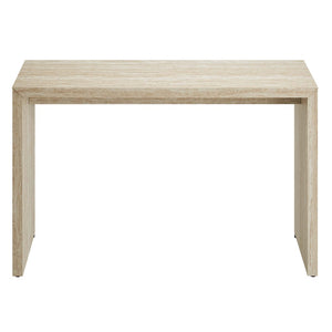 Modway Furniture Mirella Faux Travertine Console Table - Modern Slim Design for Entryway, Hallway, or Living Room EEI-6771-TRA