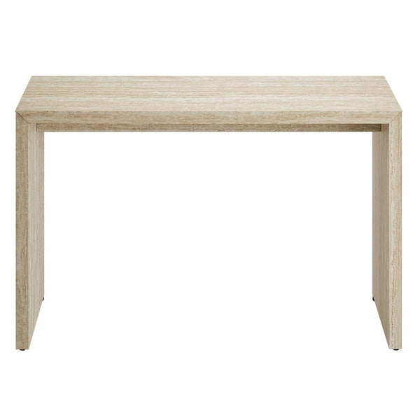Modway Furniture Mirella Faux Travertine Console Table - Modern Slim Design for Entryway, Hallway, or Living Room EEI-6771-TRA