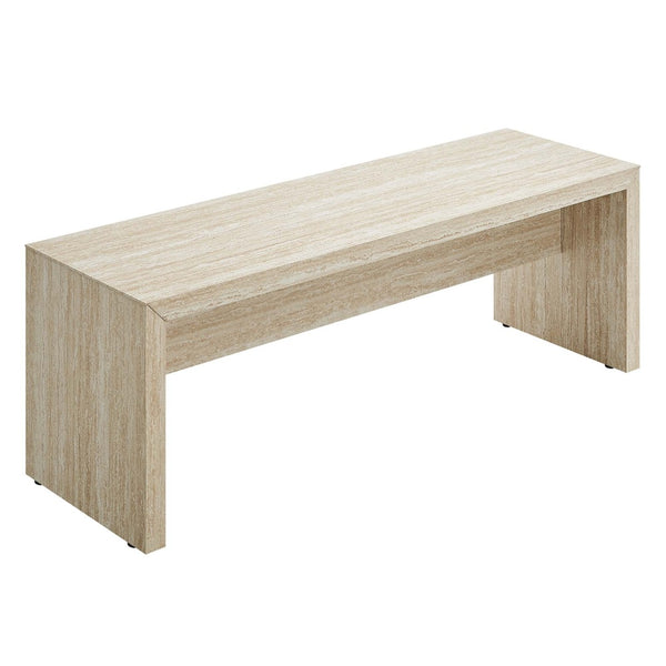Modway Furniture Mirella 53.5" Modern Faux Travertine Bench - Stylish Indoor Seating for Entryways & Bedrooms EEI-6774-TRA