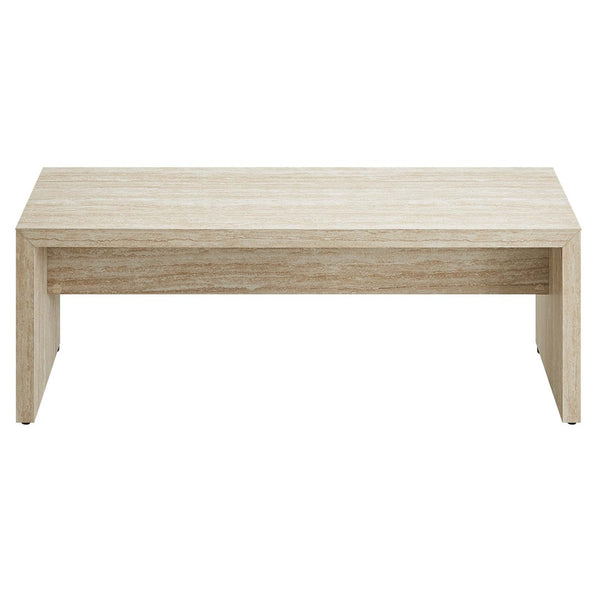 Modway Furniture Mirella 53.5" Modern Faux Travertine Bench - Stylish Indoor Seating for Entryways & Bedrooms EEI-6774-TRA
