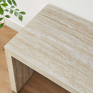 Modway Furniture Mirella 53.5" Modern Faux Travertine Bench - Stylish Indoor Seating for Entryways & Bedrooms EEI-6774-TRA