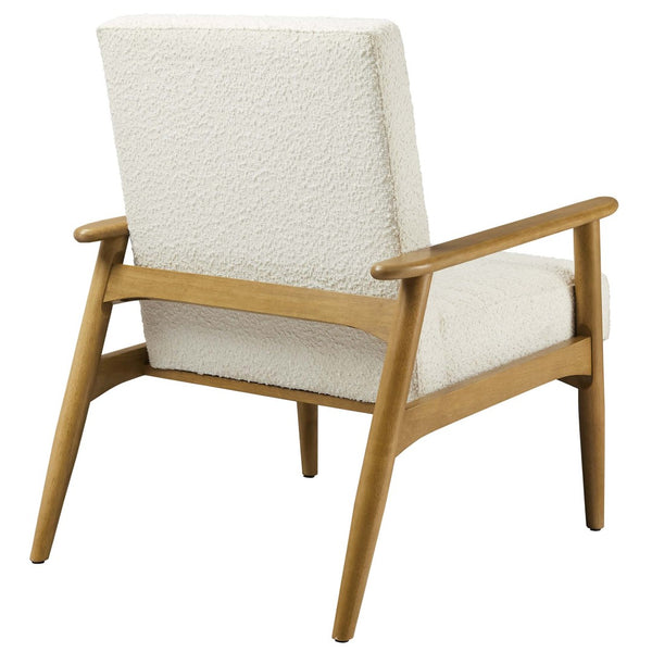Modway Furniture Jensen Boucle Fabric Accent Chair - Modern Comfort with Elegant Tufting for Stylish Living Spaces Ivory EEI-6780-FRO-IVO